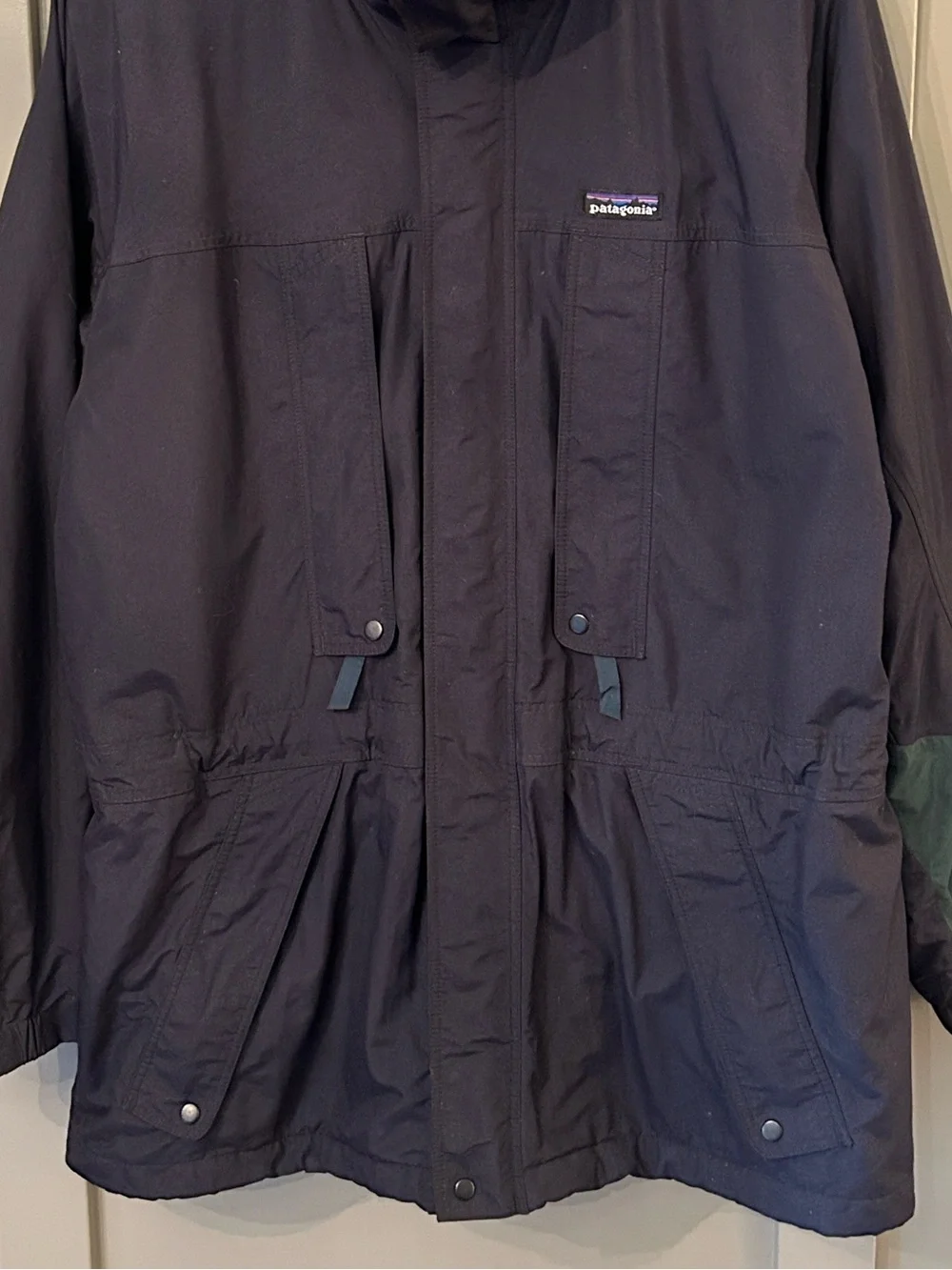 Patagonia Full Zip Shell Jacket Coat Vintage 2004 Y2K Black Size Medium